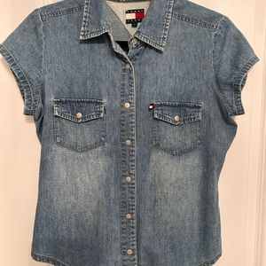 Tommy Hilfiger Blue Denim Button Down Shirt